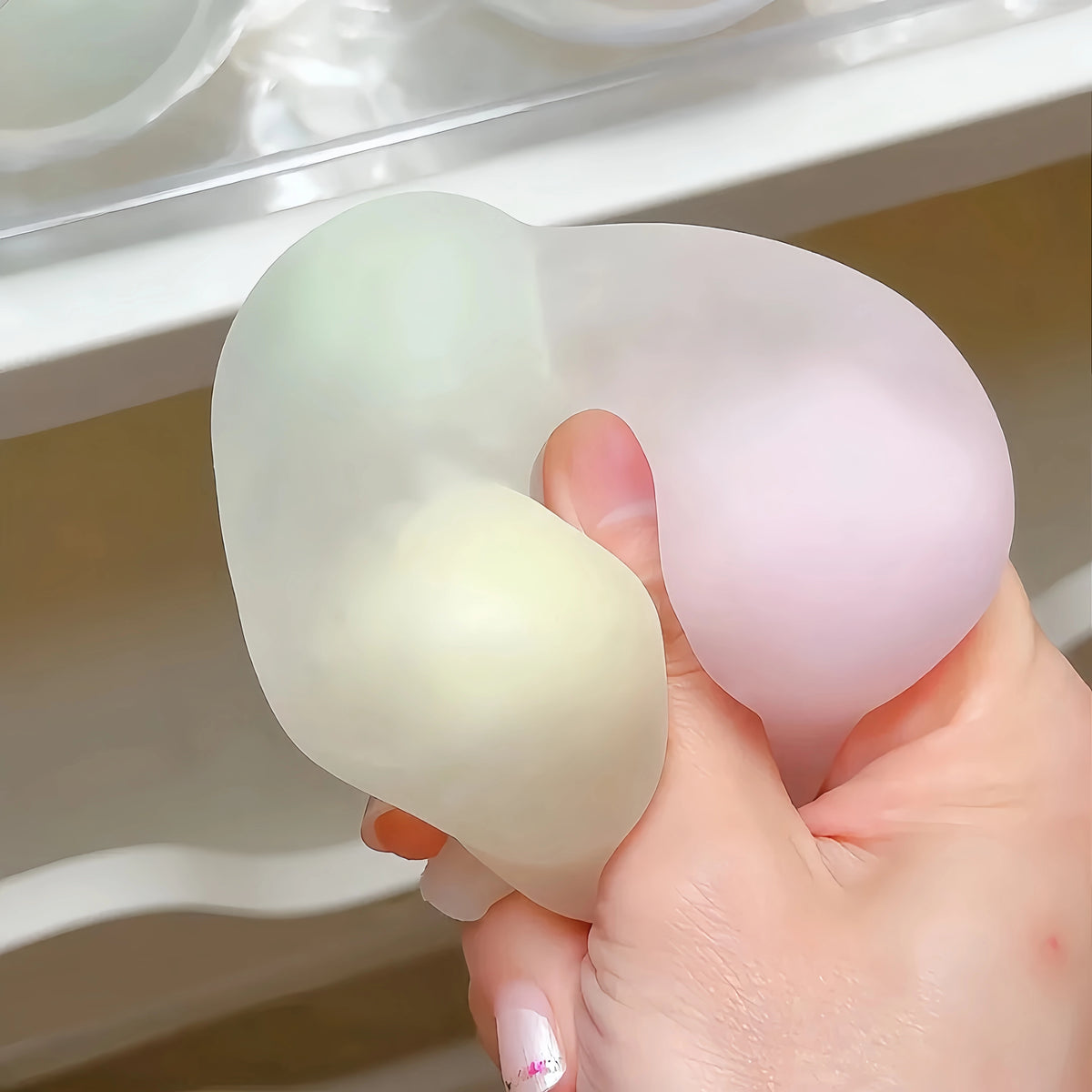 Handmade Crunchy Candy-Shell Lava Squishy Ball - ASMR Stress Relief Toy