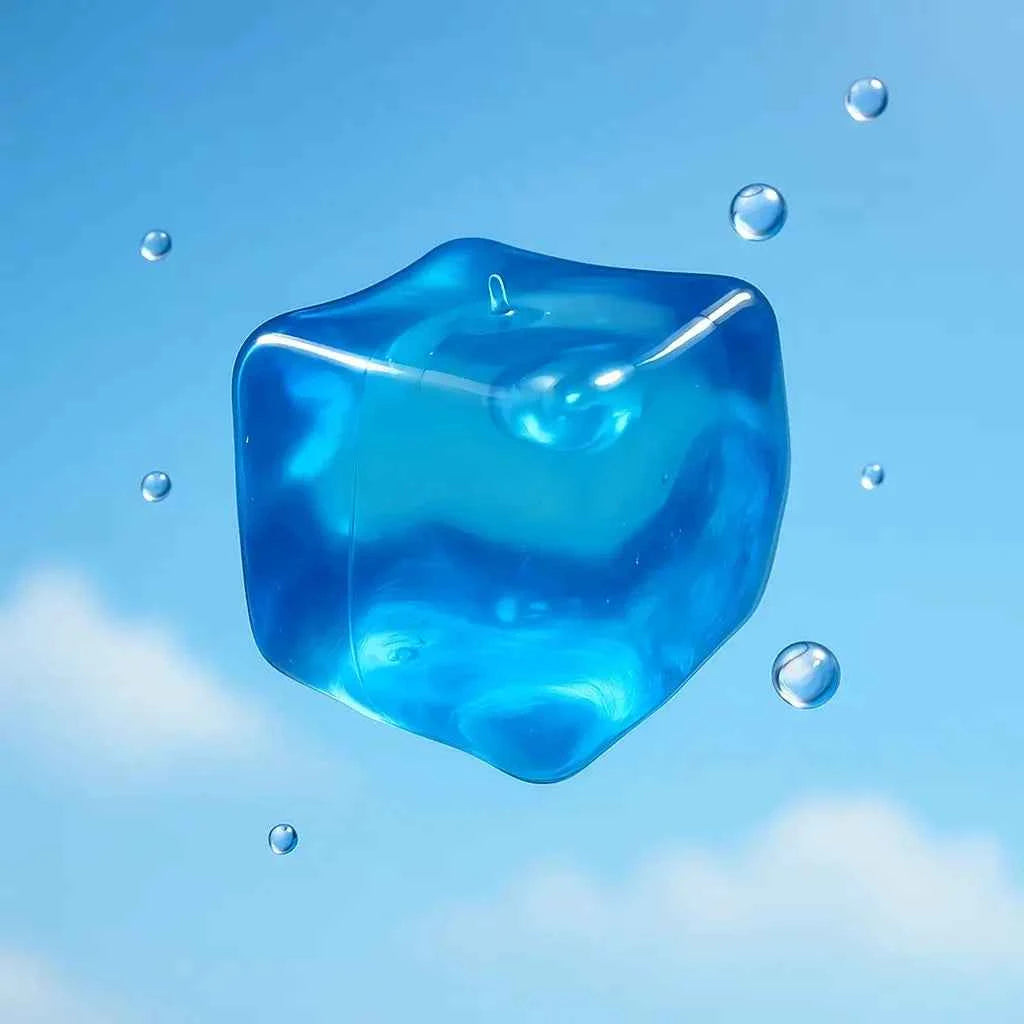 Squishy CHIBOKI de cubito de hielo azul