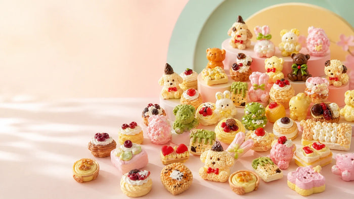 Mini squishy mystery packs: assorted dessert & animal designs - food-grade silicone