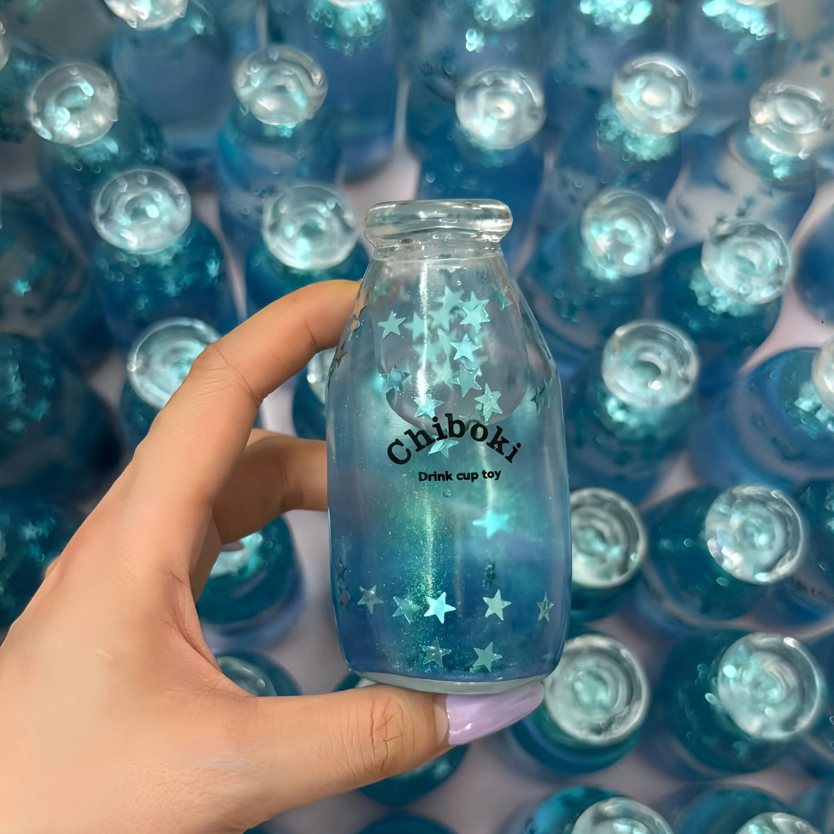 Squishies CHIBOKI de botellas cristalinas