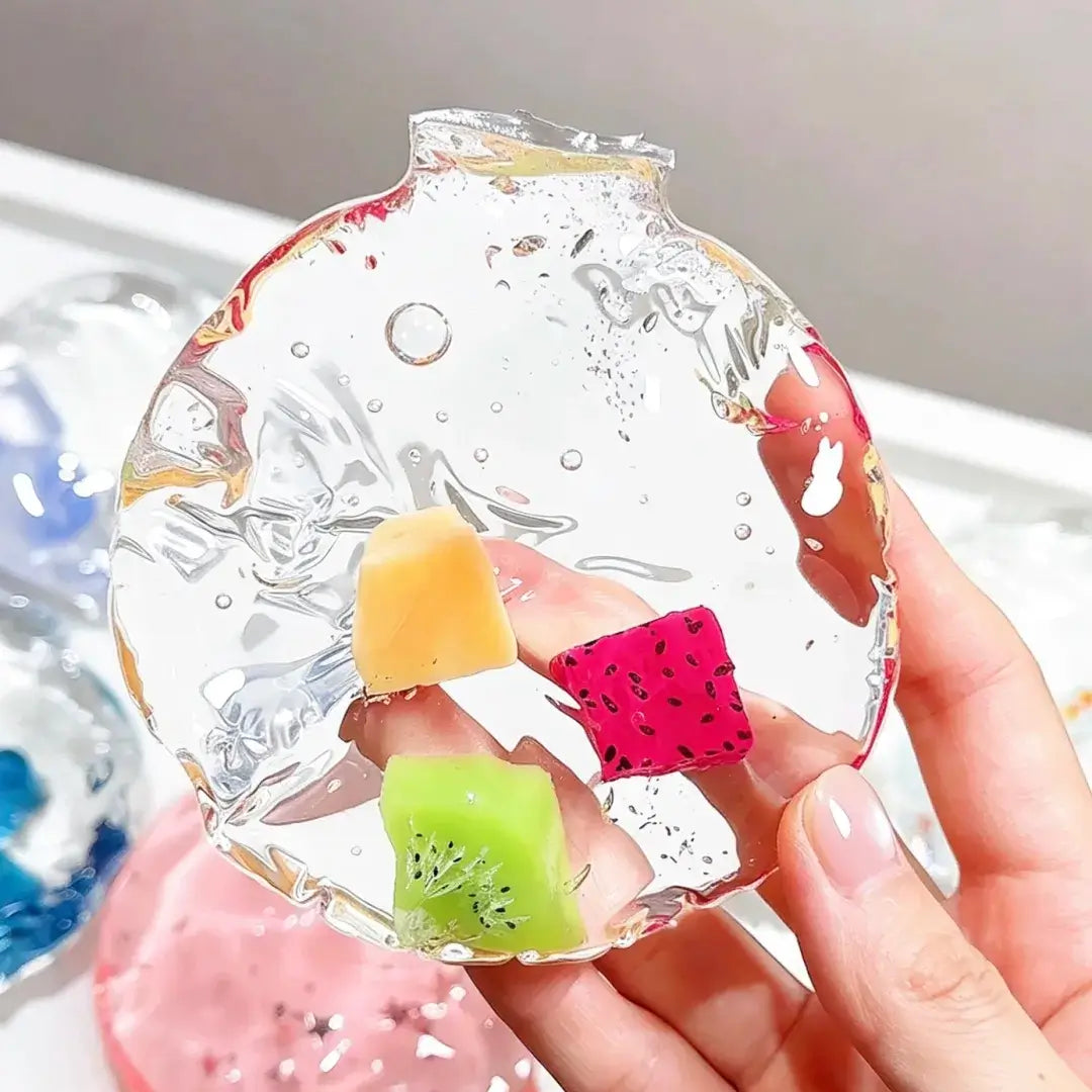 Squishy artesanal de bolsa de gelatina transparente