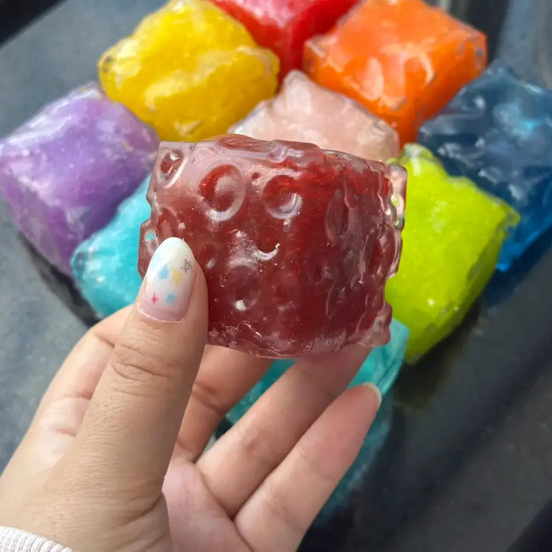 Mini squishy artesanal de cubo de queso
