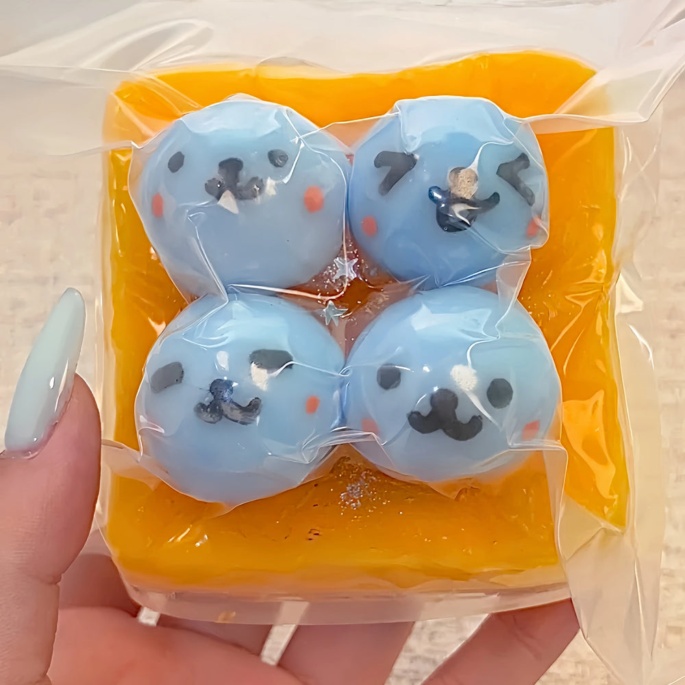 Handmade Candy-Shell Lava Toast Squishy - Cute Animal Edition