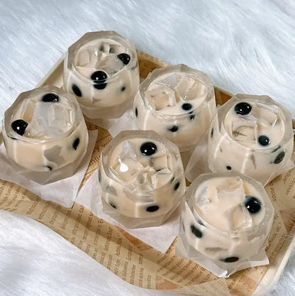 Squishies de silicona de frutas y bubble tea