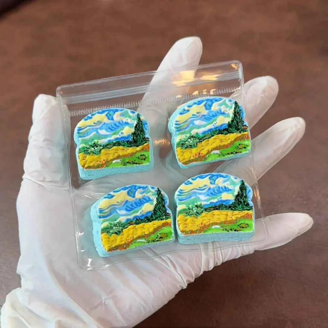 Mini squishies de tostadas Van Gogh