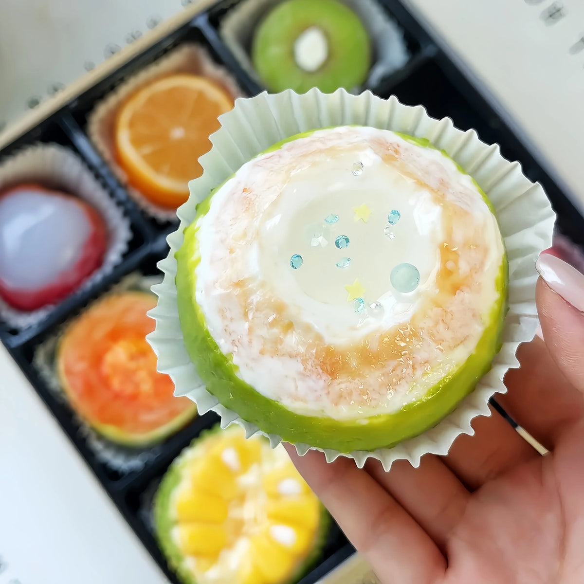 Premium Realistic Fruit Squishy Gift Box – Slow Rising Sensory Toy