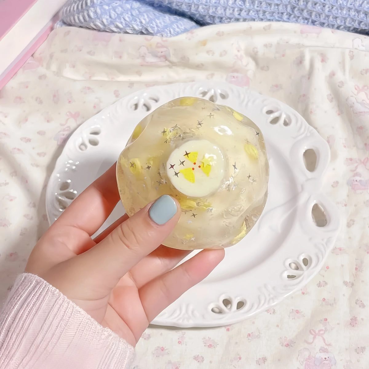 Handmade Coconut Fruit Crunchy Shell Squishy - Moldable Slow Rising ASMR Toy