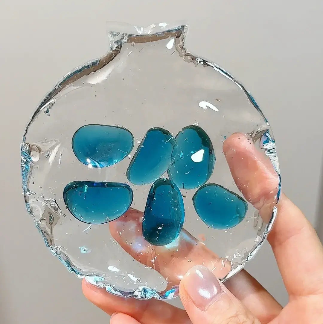 Squishy artesanal de bolsa de gelatina transparente