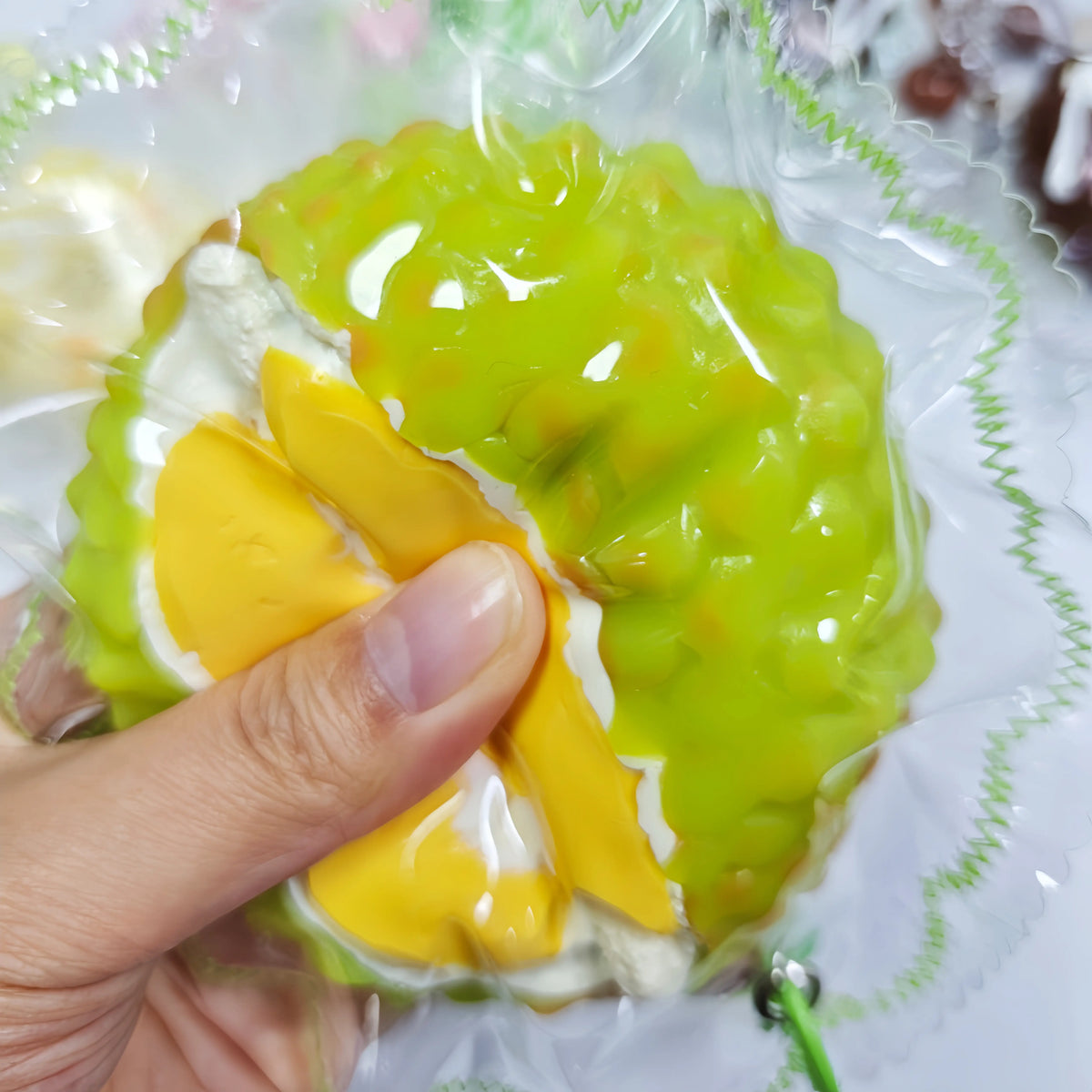 Ultra-Realistic Durian Squishy – "King of Fruits" Stress Toy