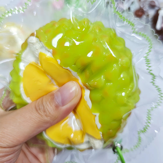 
Ultra-Realistic Durian Squishy – "King of Fruits" Stress Toy
