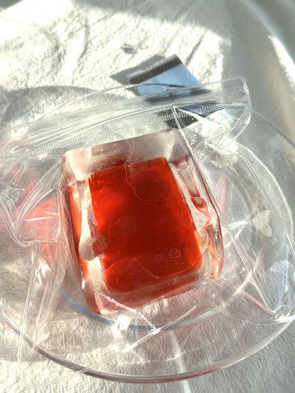 Squishy de bloque de hielo con arena fluida