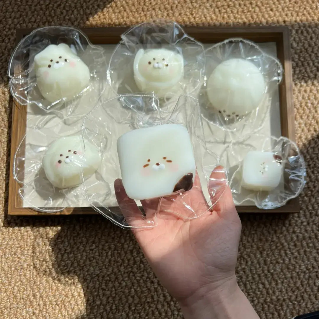 Squishies artesanales de arroz y foca