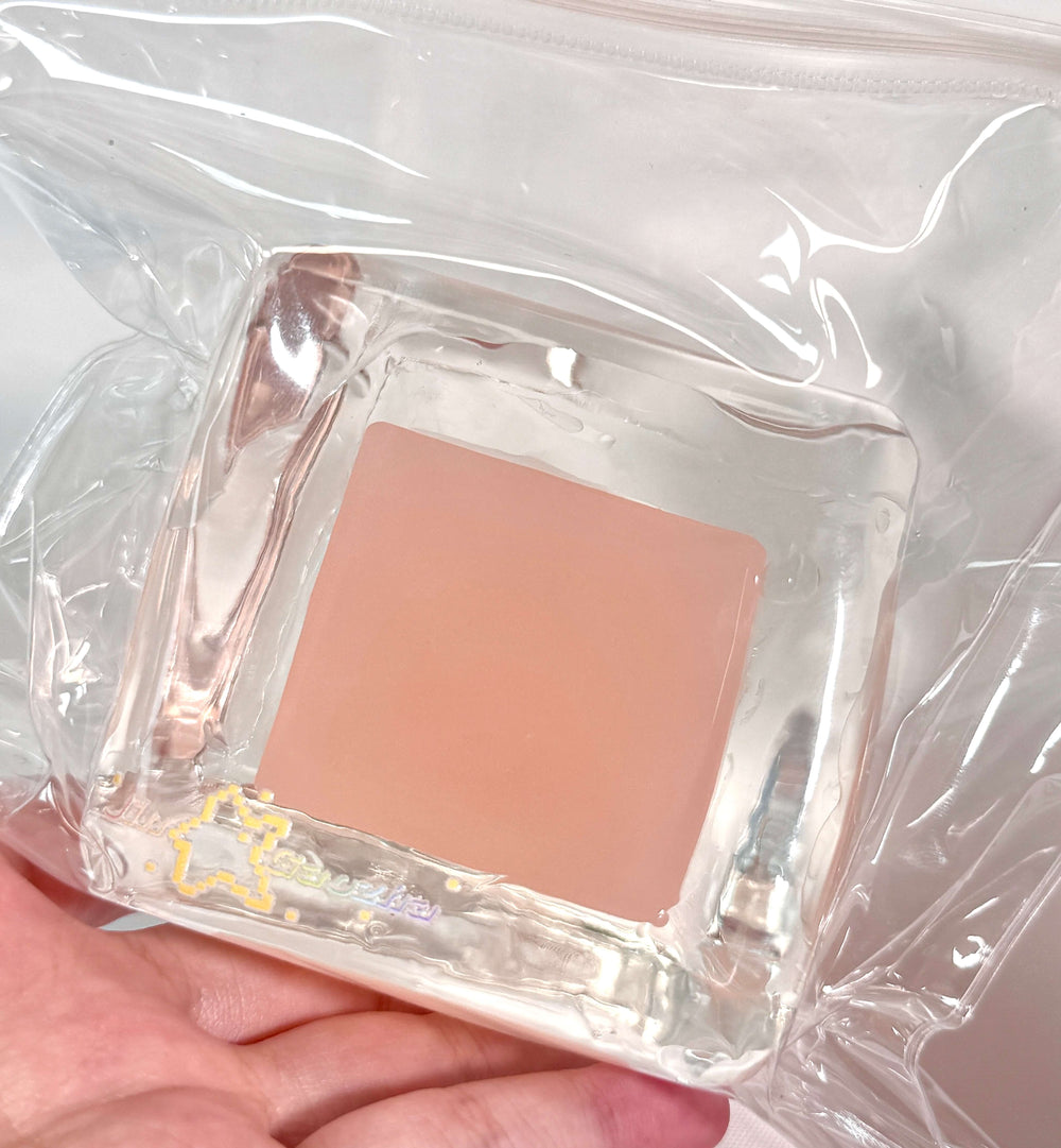 Squishy de bloque de hielo con arena fluida