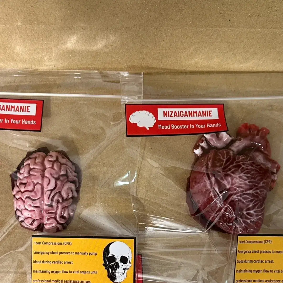 Squishies de corazón y cerebro para Halloween