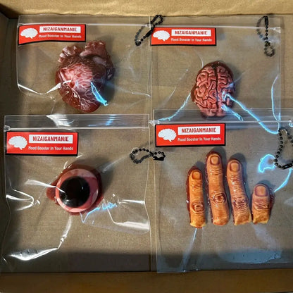 Squishies de corazón y cerebro para Halloween