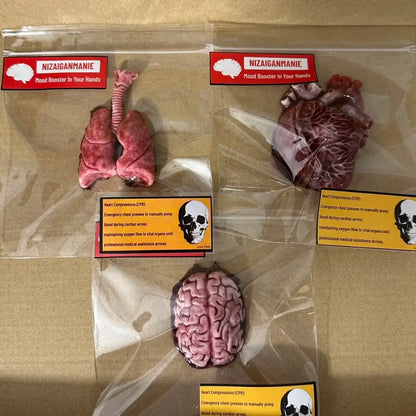 Squishies de corazón y cerebro para Halloween