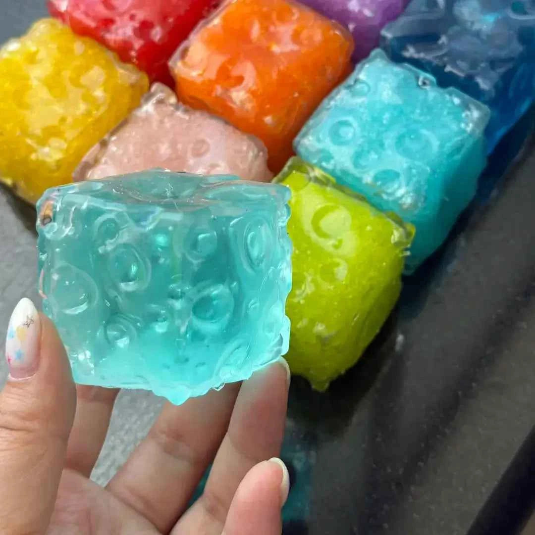 Mini squishy artesanal de cubo de queso