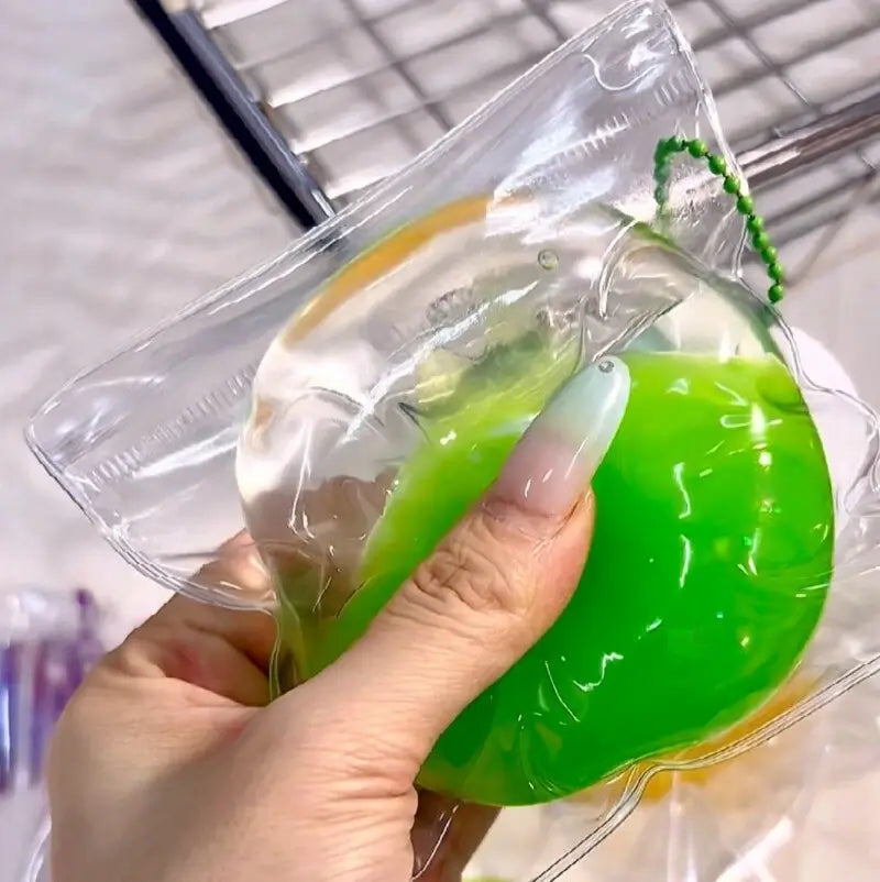 Pelota squishy artesanal de gel por capas