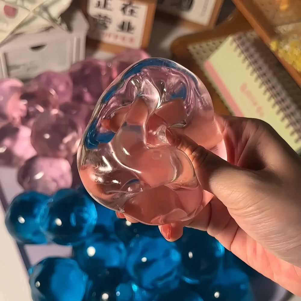 Pelota squishy Crystal Soft Glass de slime