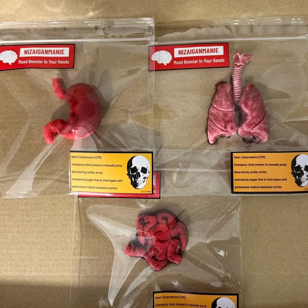Squishies de corazón y cerebro para Halloween