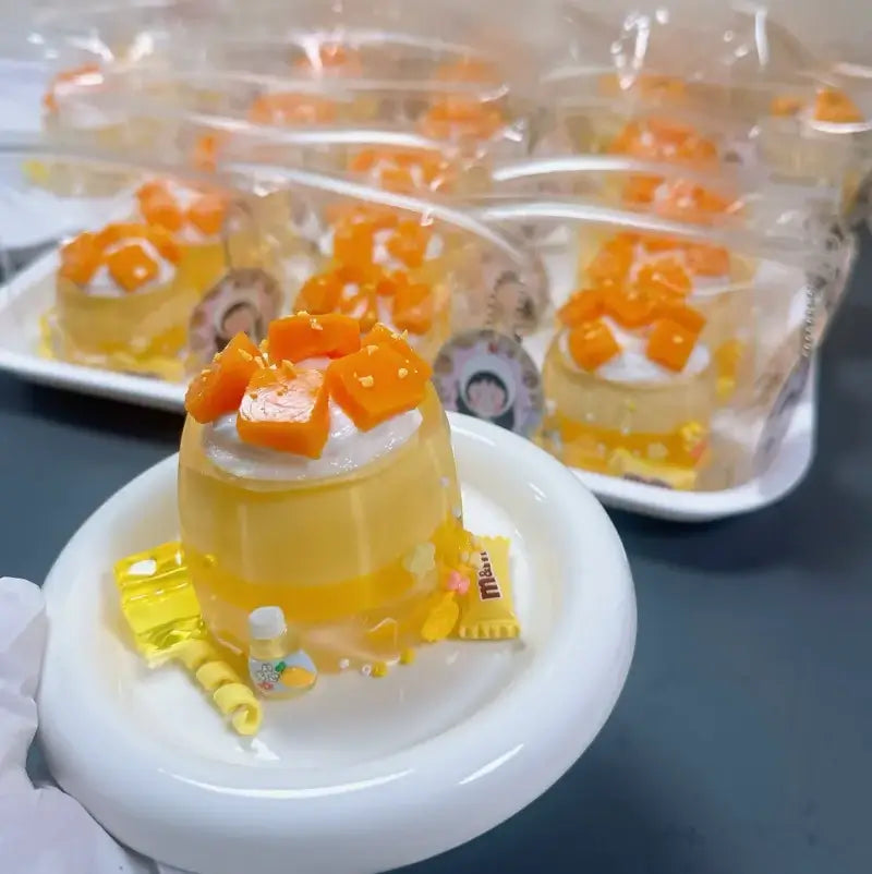 Squishies de silicona de frutas y bubble tea