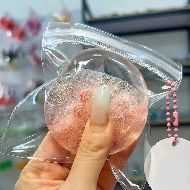 Pelota squishy artesanal de gel por capas
