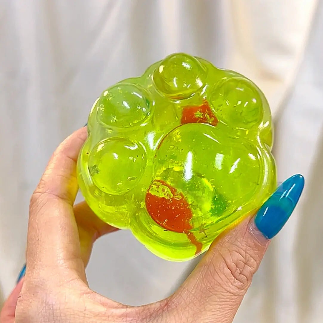 Squishy transparente de pata de gato