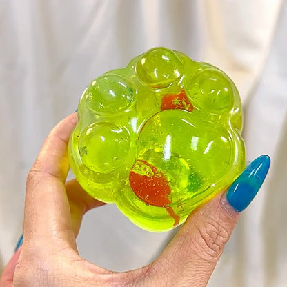 Squishy transparente de pata de gato