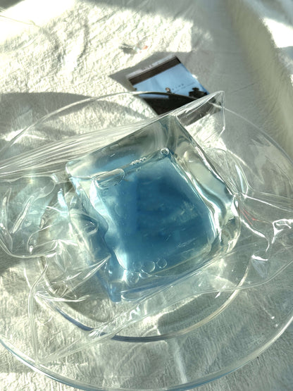 Squishy de bloque de hielo con arena fluida