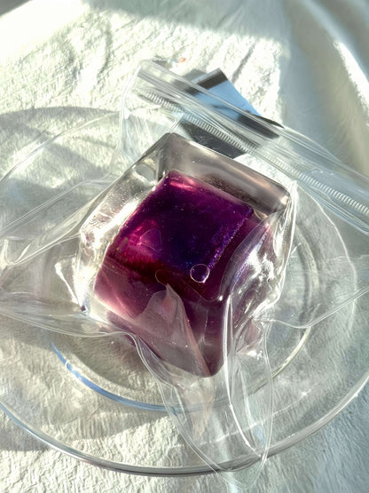 Squishy de bloque de hielo con arena fluida