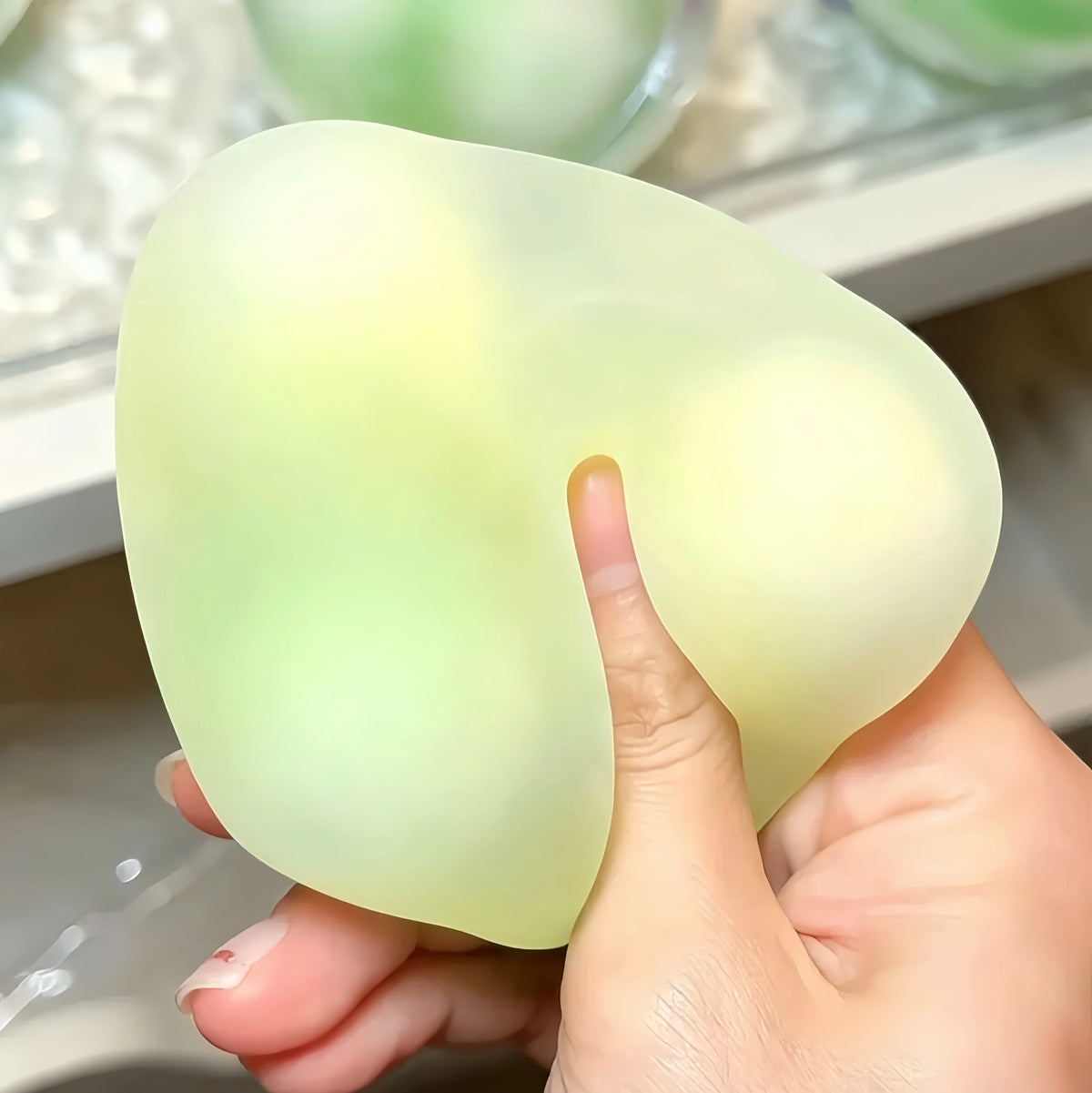 Handmade Crunchy Candy-Shell Lava Squishy Ball - ASMR Stress Relief Toy