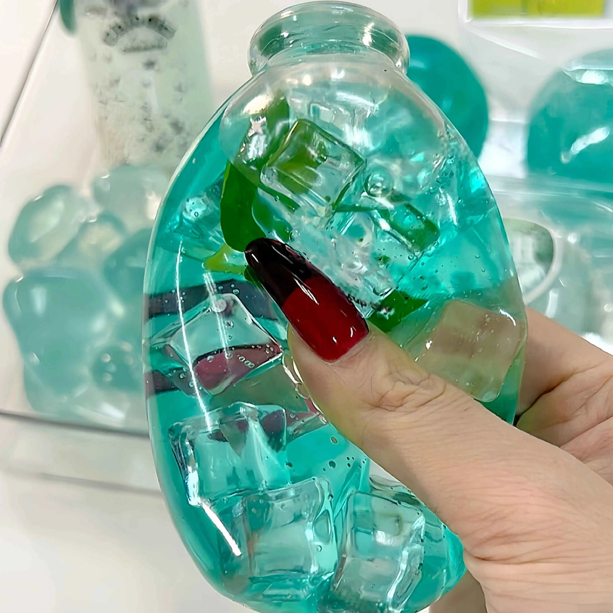 Squishies CHIBOKI de botellas transparentes