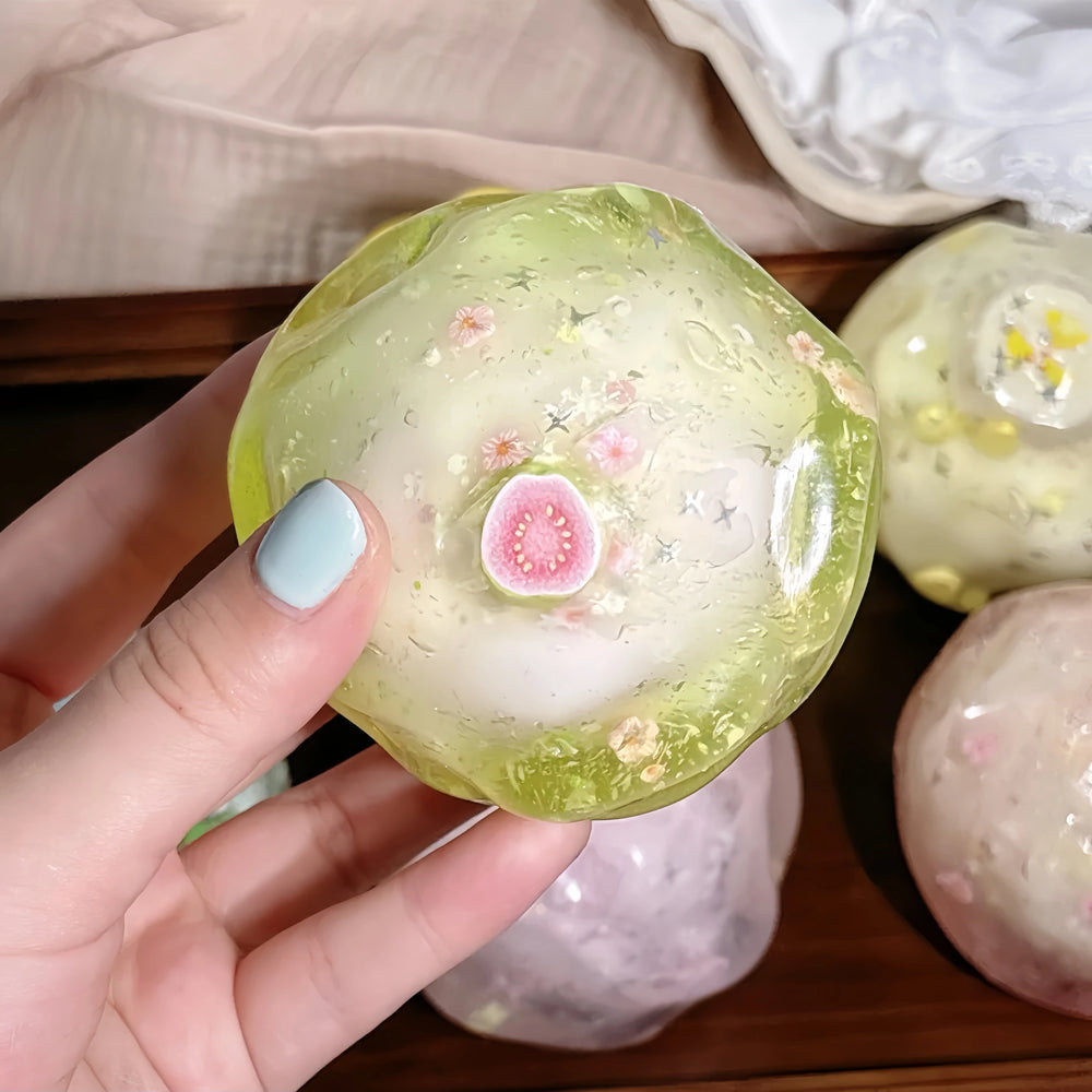 Handmade Coconut Fruit Crunchy Shell Squishy - Moldable Slow Rising ASMR Toy