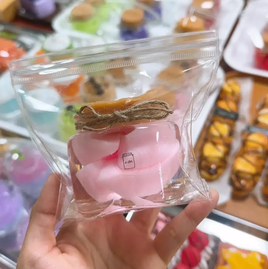 Squishies de silicona de frutas y bubble tea