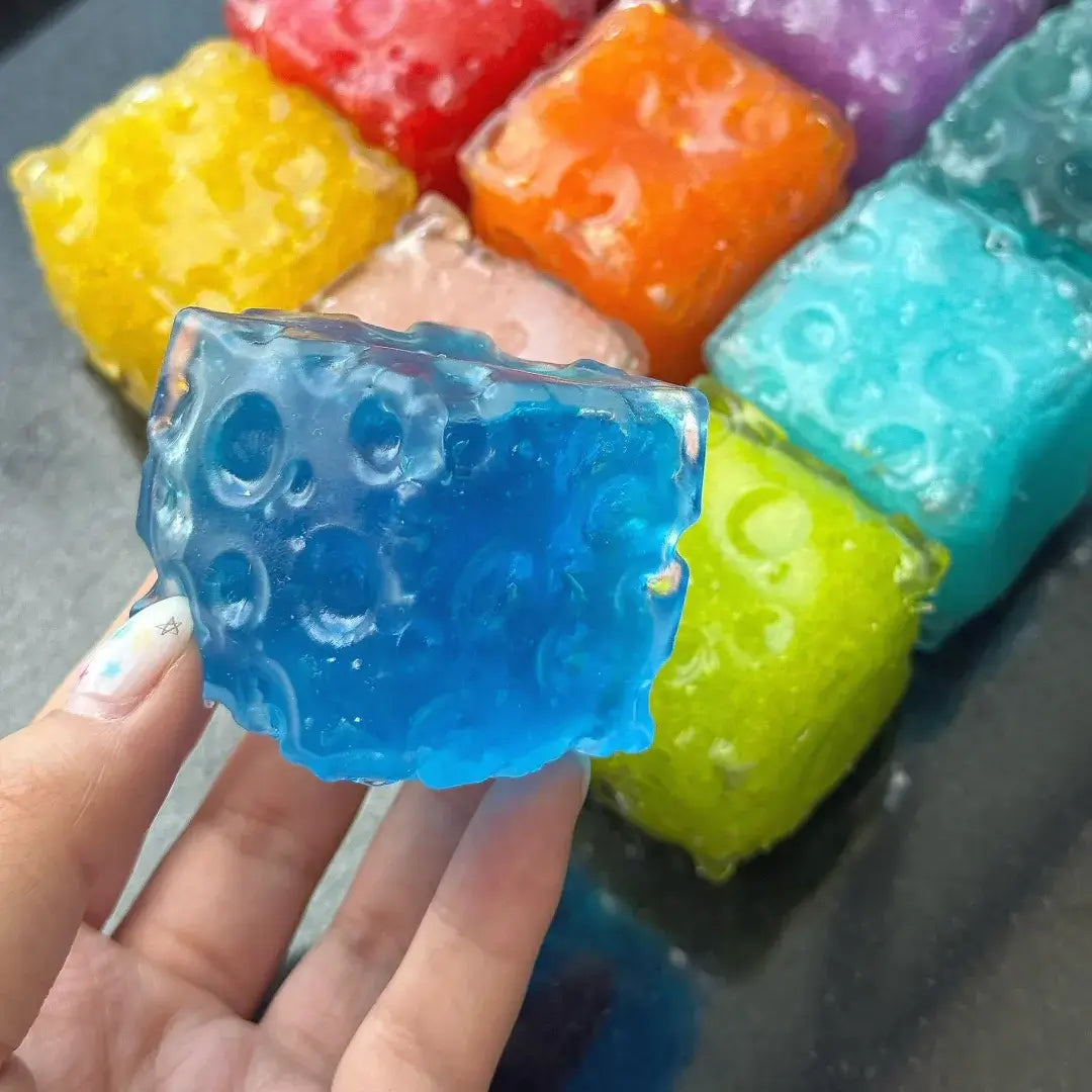 Mini squishy artesanal de cubo de queso