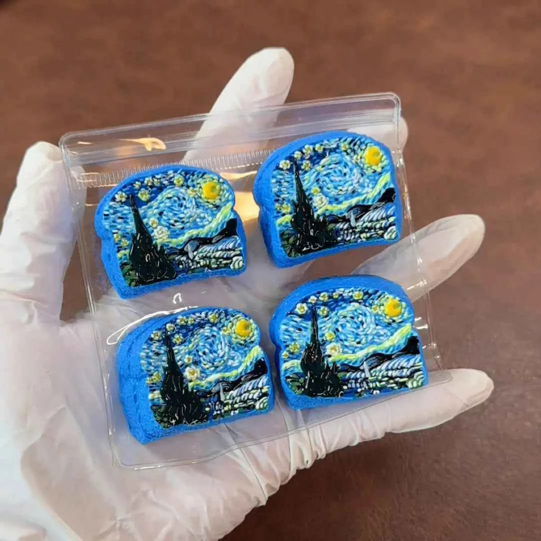 Mini squishies de tostadas Van Gogh