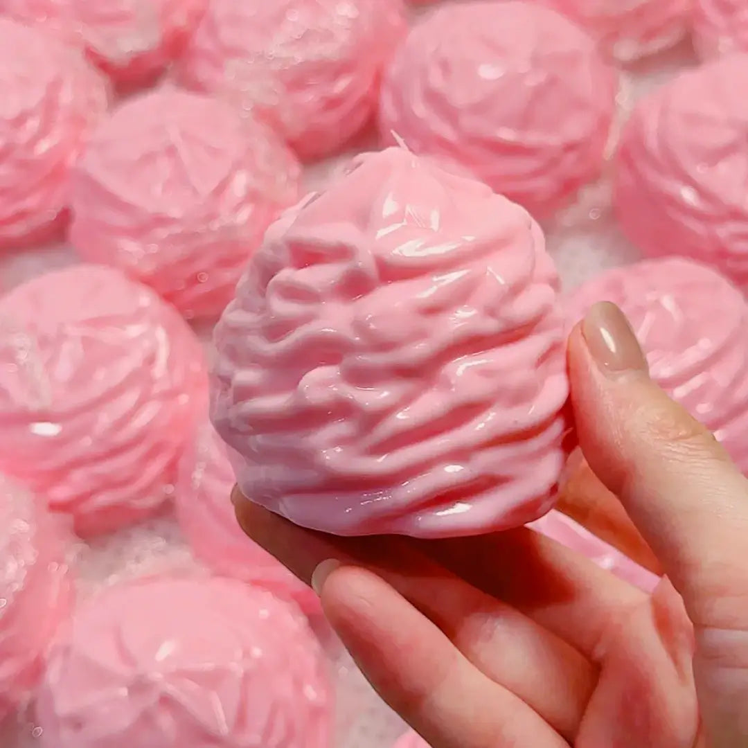 Squishy artesanal de profiterol y crema