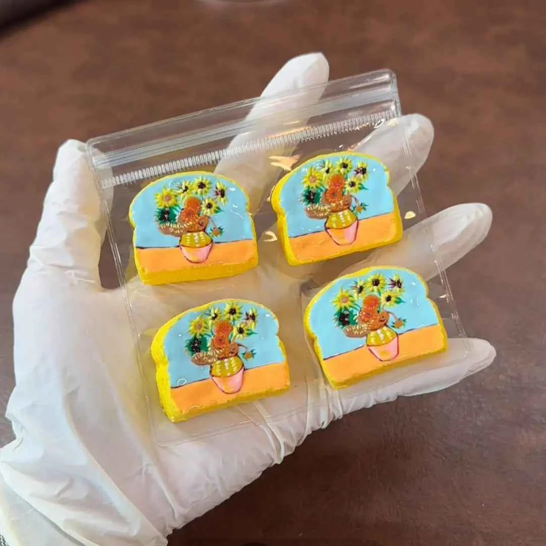 Mini squishies de tostadas Van Gogh