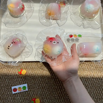 Squishy artesanal de pudin con tomate