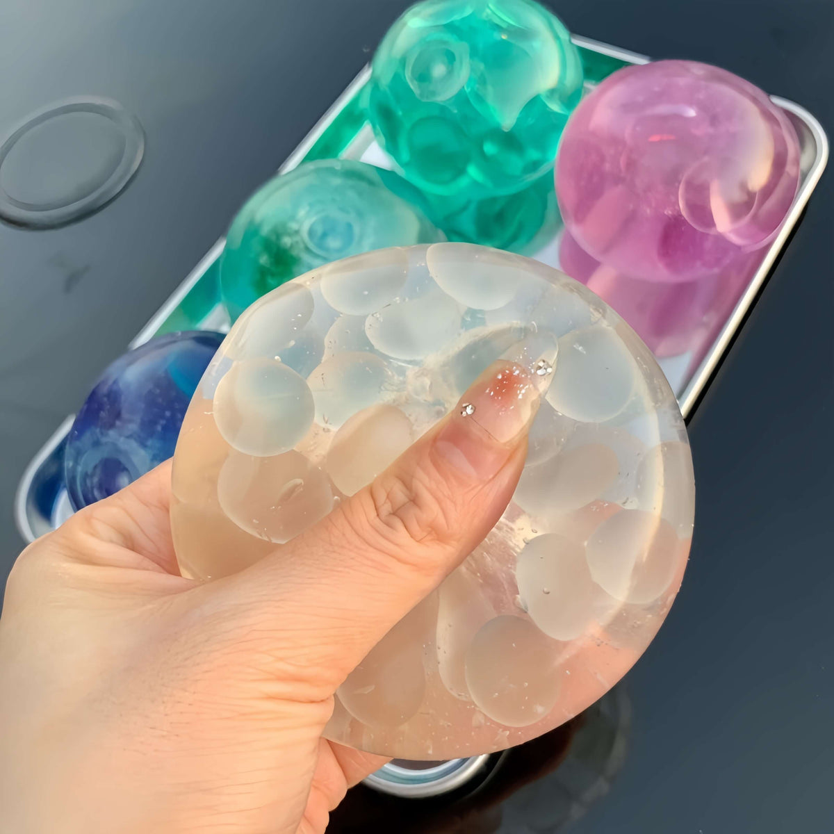Pelota squishy CHIBOKI de aspecto jade
