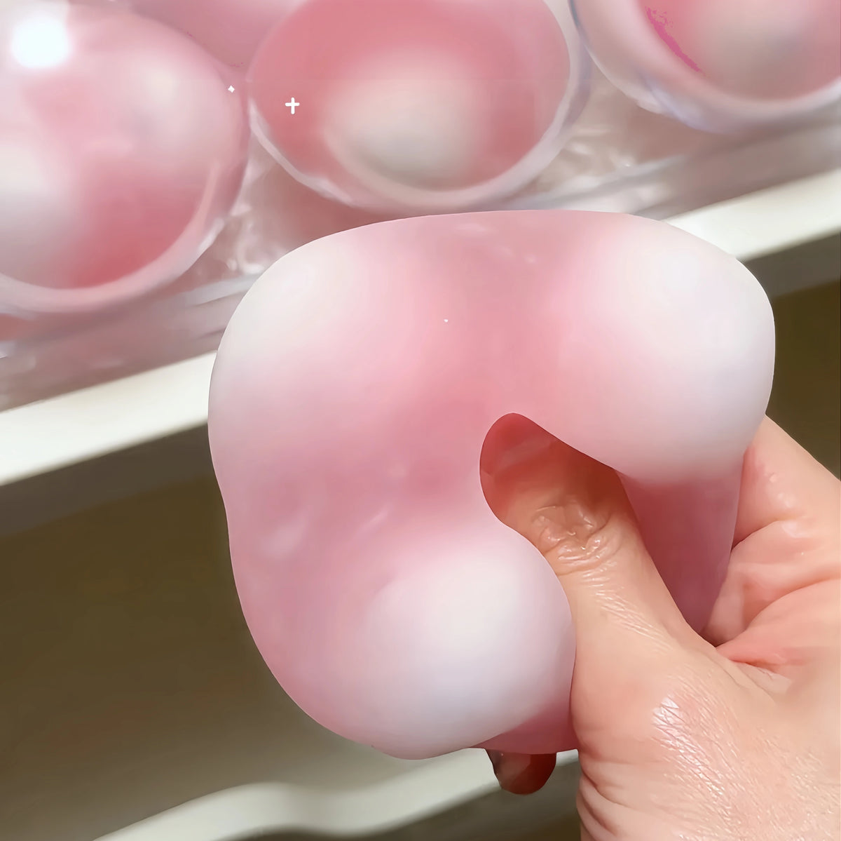 Handmade Crunchy Candy-Shell Lava Squishy Ball - ASMR Stress Relief Toy