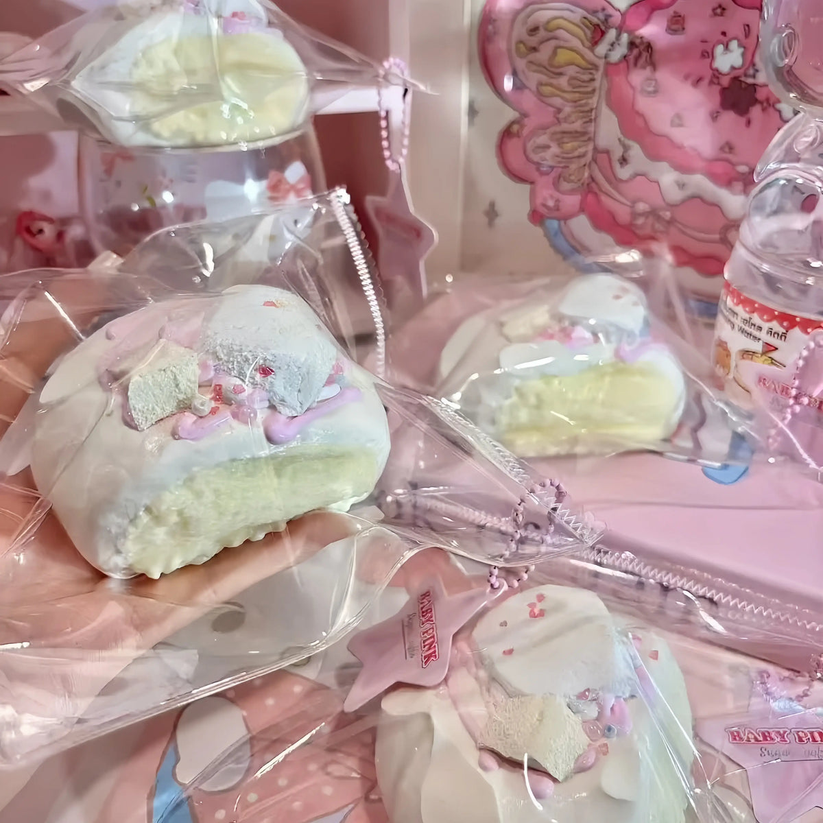 Squishies cremosos de mochi y postres