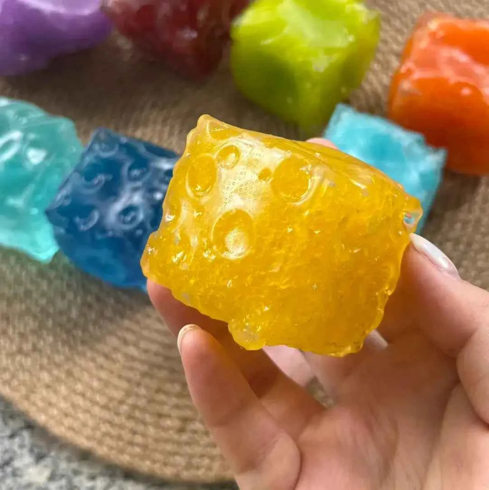 Mini squishy artesanal de cubo de queso