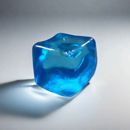 Squishy de bloque de hielo con arena fluida