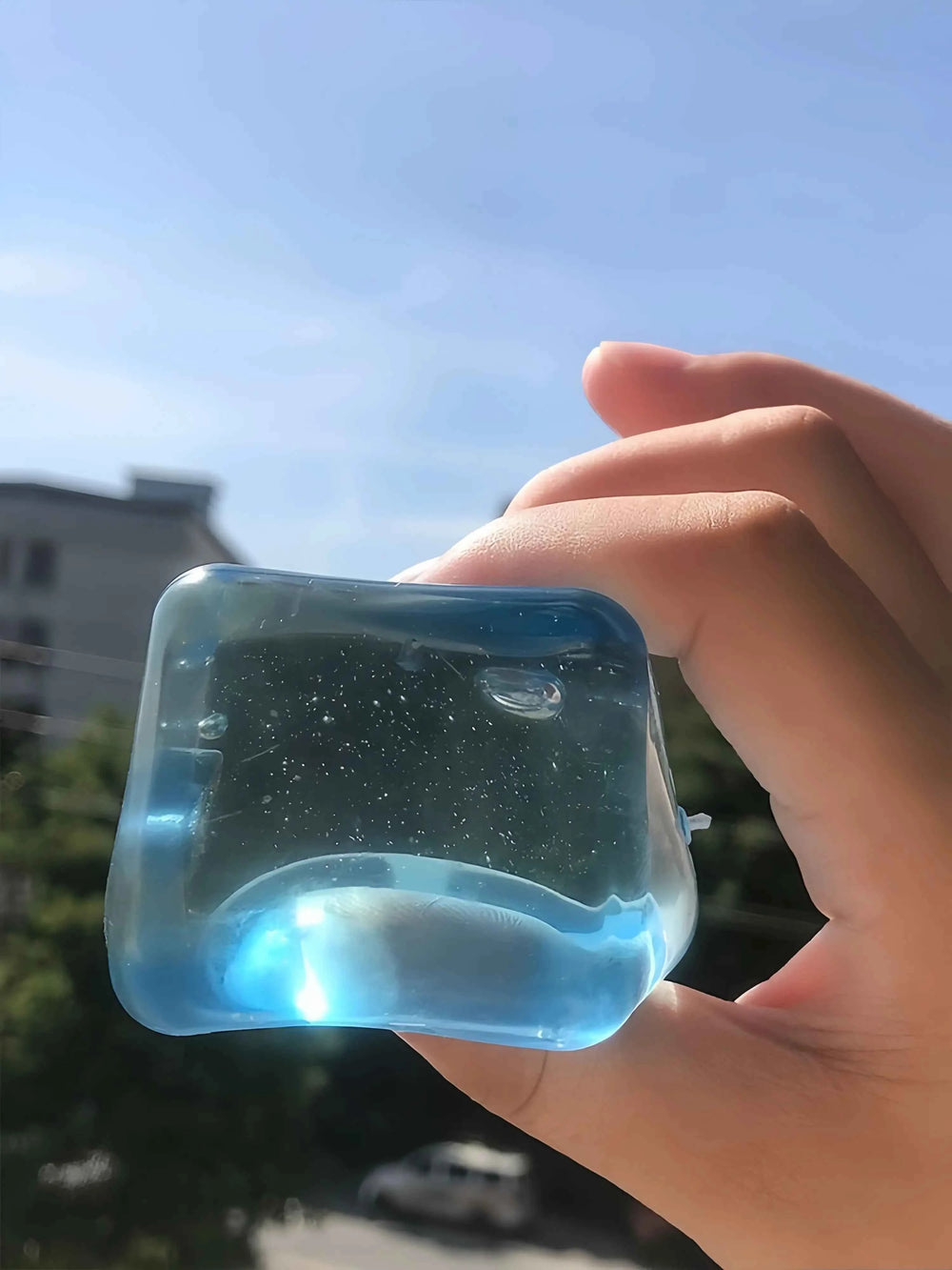 Squishy CHIBOKI de cubito de hielo azul