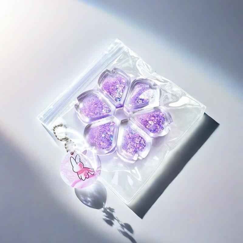 Squishy de corazón holográfico