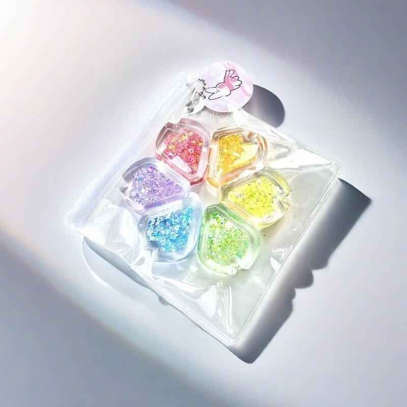 Squishy de corazón holográfico