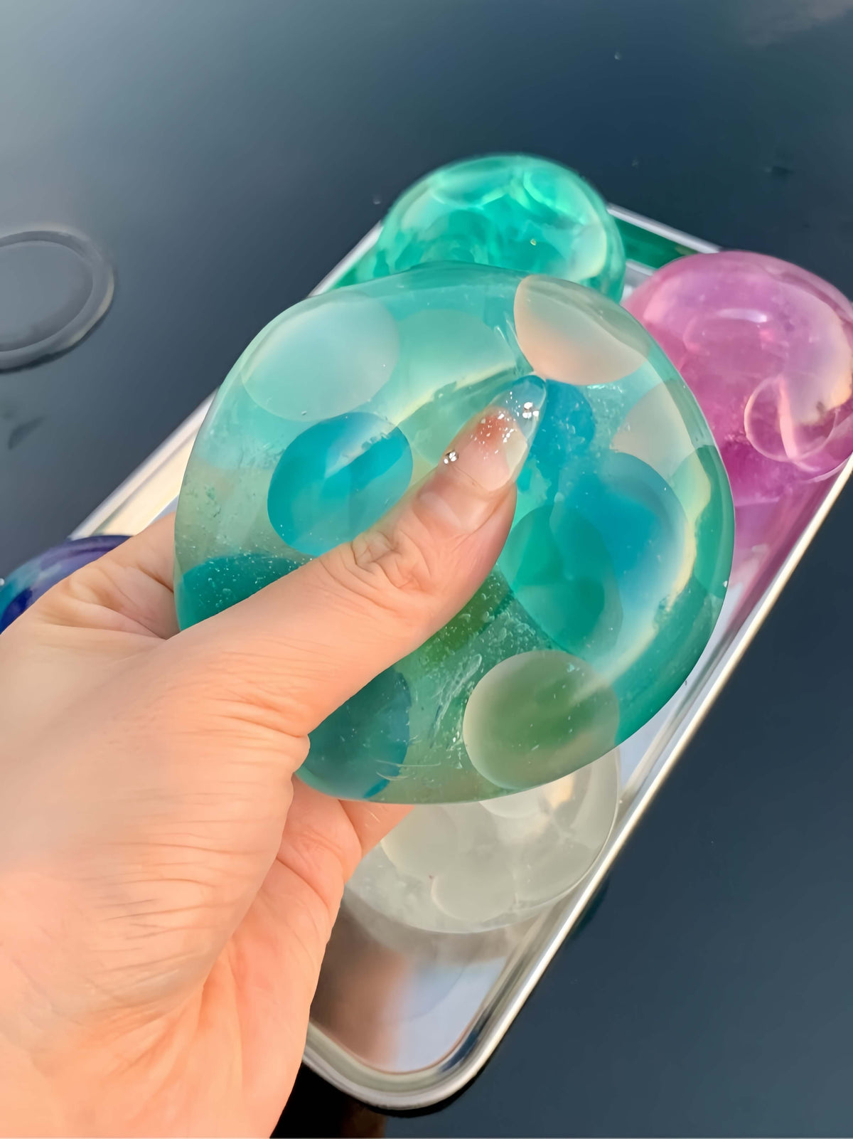 Pelota squishy CHIBOKI de aspecto jade