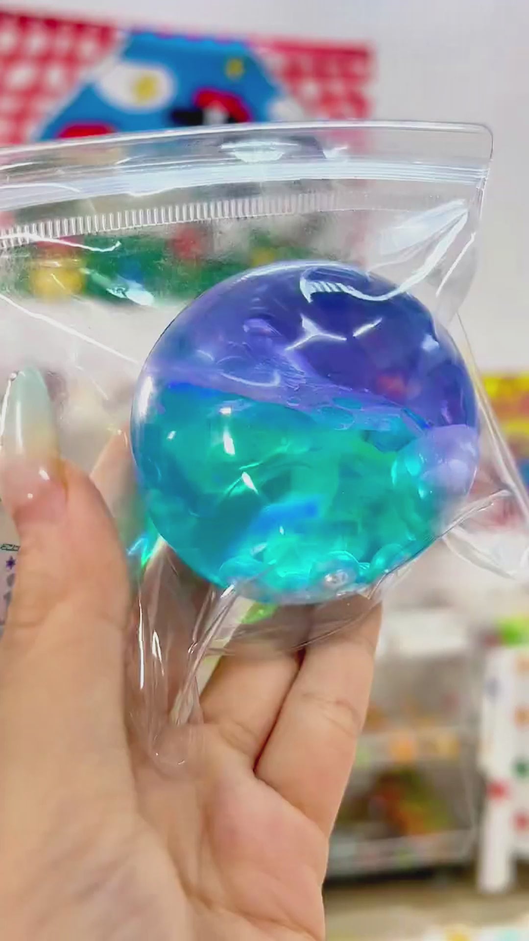 Squishies de verano con arena fluida