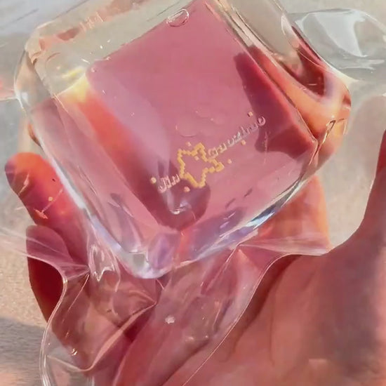 Squishy de bloque de hielo con arena fluida